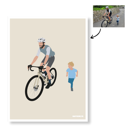 Affiche Illustration Personnalisée IMPRIMÉE (A3, A4, A5) - Fond Uni ou Détaillé