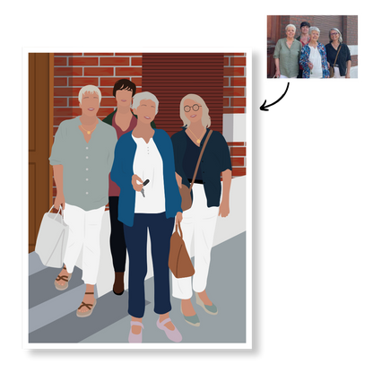 Affiche Illustration Personnalisée IMPRIMÉE (A3, A4, A5) - Fond Uni ou Détaillé