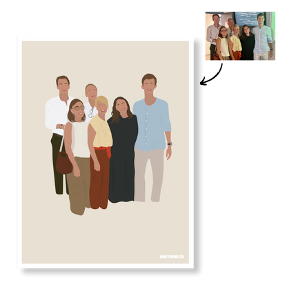 Affiche Illustration Personnalisée IMPRIMÉE (A3, A4, A5) - Fond Uni ou Détaillé