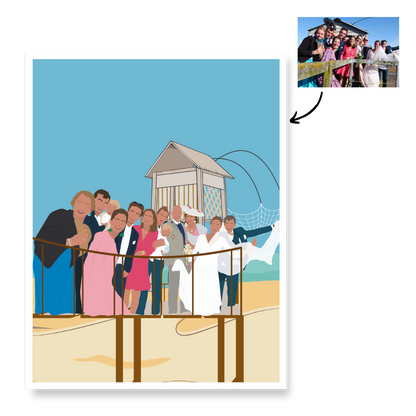 Affiche Illustration Personnalisée IMPRIMÉE (A3, A4, A5) - Fond Uni ou Détaillé