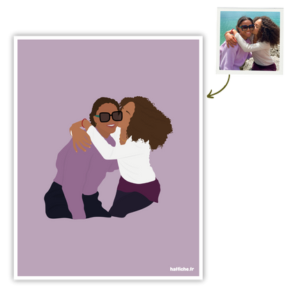 illustration personnalisée - fond uni